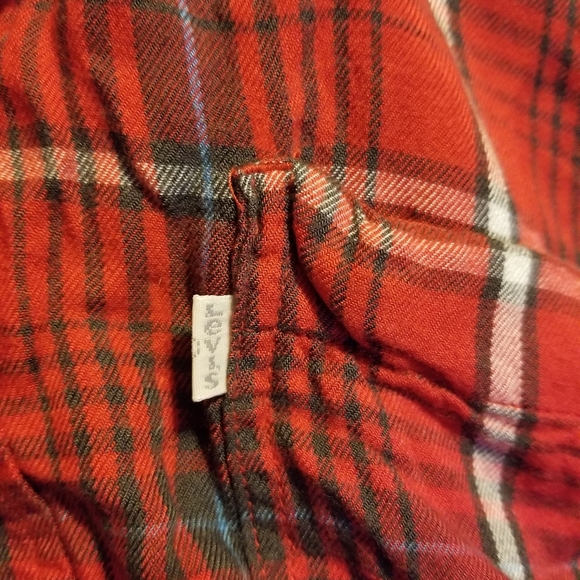Levi's Plaid Lightweight Flannel Button Down Sz L - Picture 2 of 5